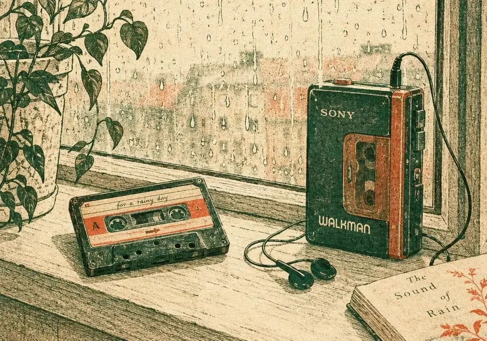 物语《落雨天的旧磁带》配图
